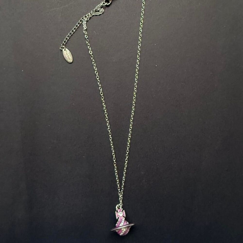3D Saturn Planet Pendant Necklace – Stainless Steel Chain